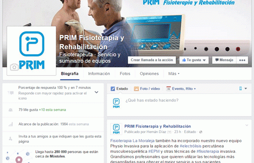 Prim en las redes sociales